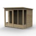 4Life Overlap Pressure Treated 8 x 6 Double Door Pent Summerhouse